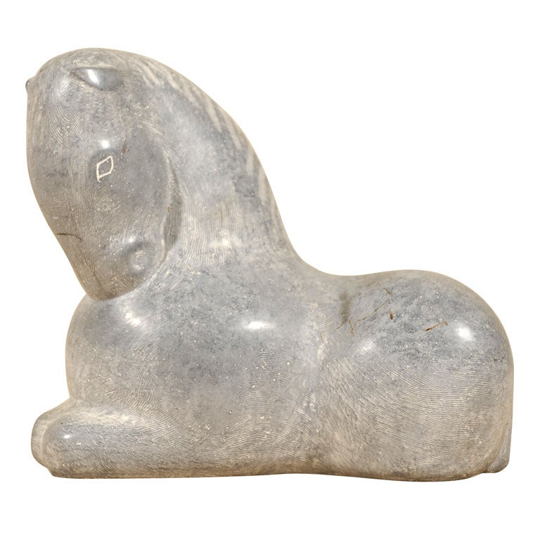 Marble Statue of a Horse with Islay Grimes