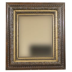 Highly Carved Wood and Gilt 19th Century Mirror Frame