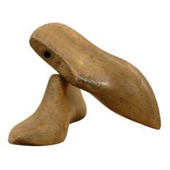Antique Pair of Wooden Shoe Molds