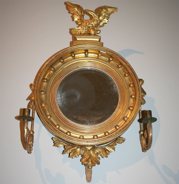 18th Century English Round Gilt Mirror