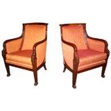 A pair of Empire armchairs