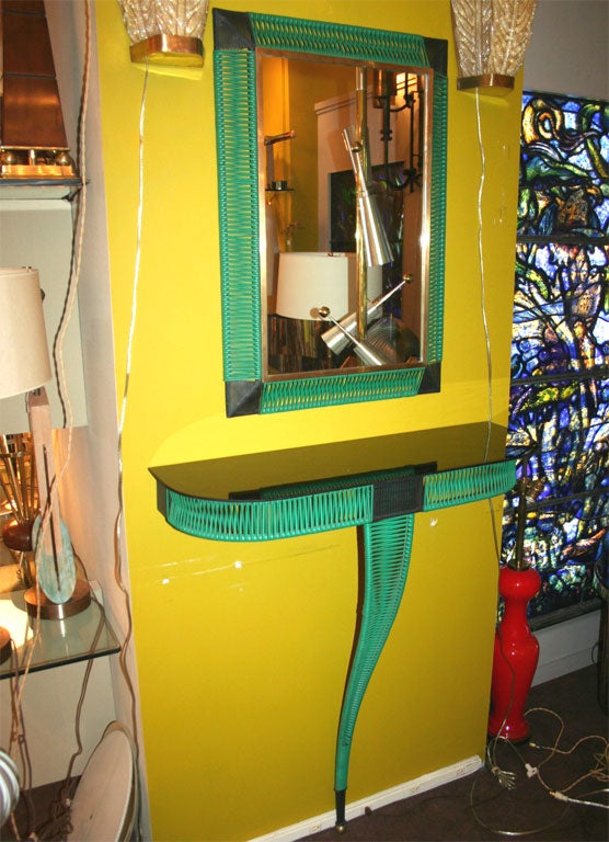 Mid-20th Century A 1950's French Console and Mirror