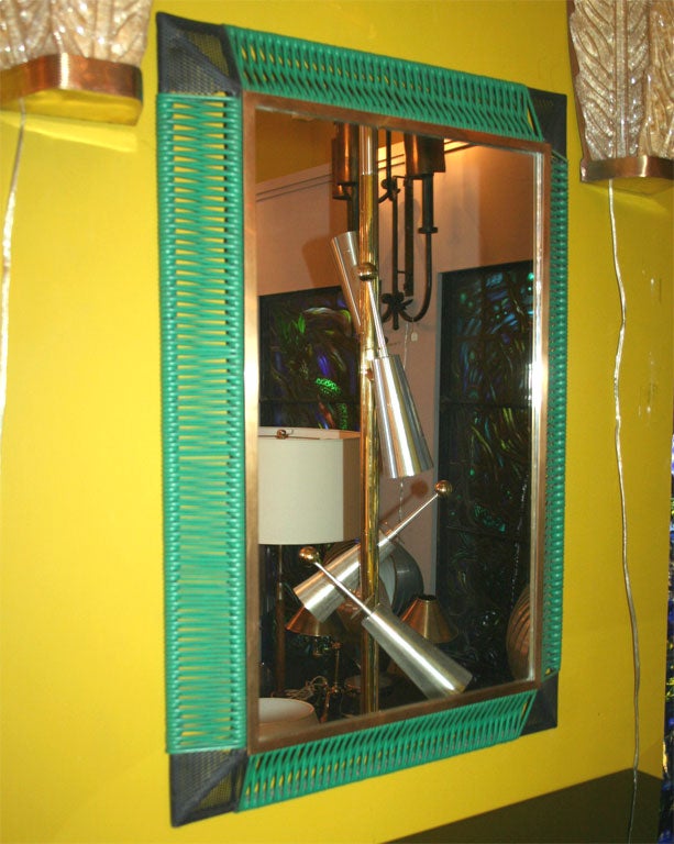 Brass A 1950's French Console and Mirror