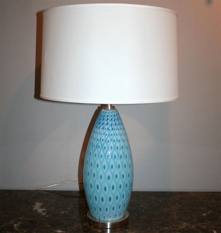 A Pair of Italian Art Glass table Lamps by Fratelli Toso