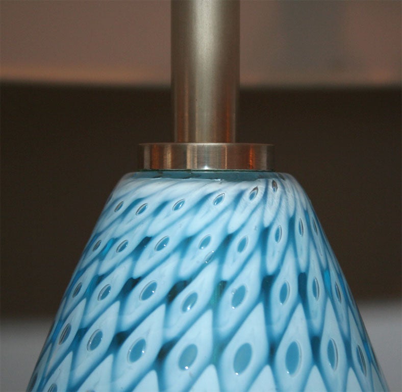 A Pair of Italian Art Glass Table Lamps by Fratelli Toso 3