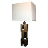 A Modernist Architectural Table Lamp signed Sciolari