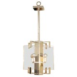 Charles Hollis Jones Square Four Panel Chandelier