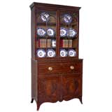 George III Mahogany Secretaire Bookcase