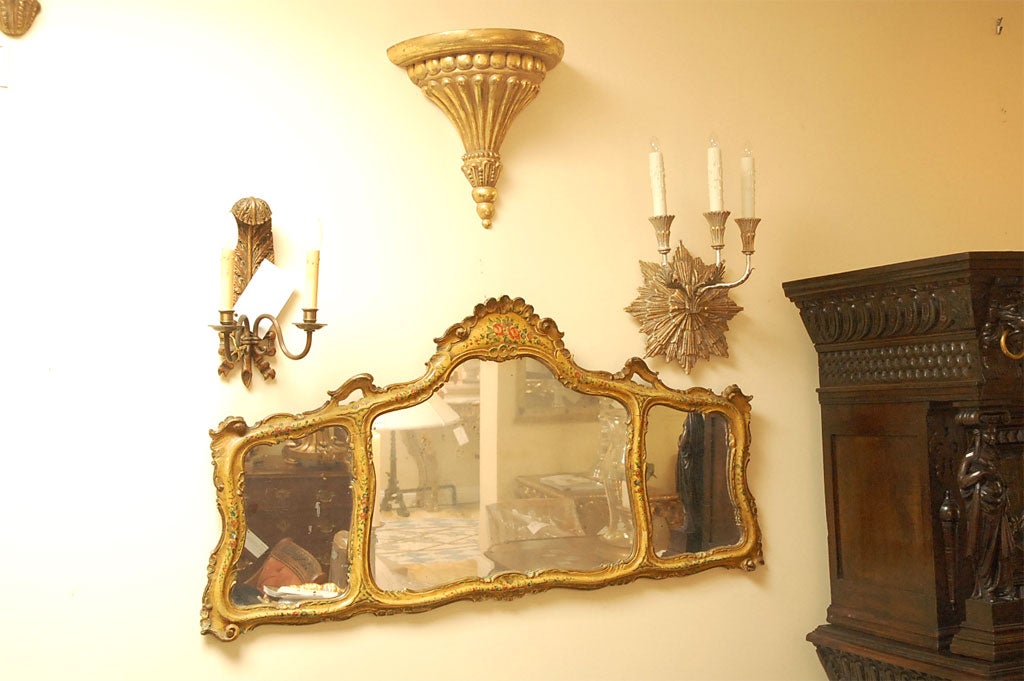 19th C. Venetian 3-Panel Vanity Mirror (GMD#1145) For Sale 4