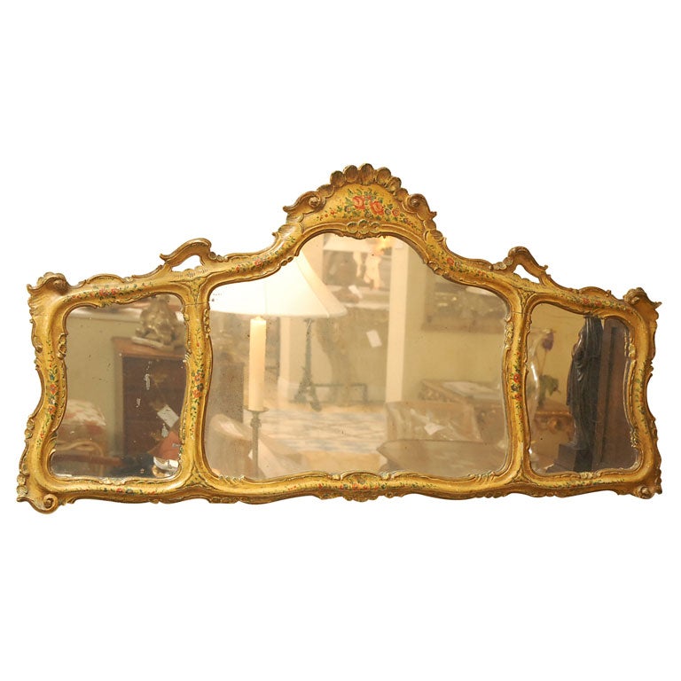 19th C. Venetian 3-Panel Vanity Mirror (GMD#1145) For Sale