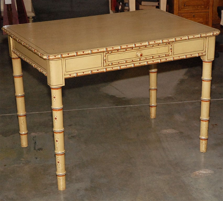 Faux  Bamboo Painted Table