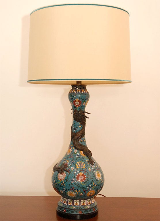 Cloisonne Dragon Lamps
