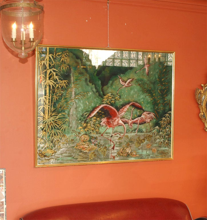 Oil painting on glass