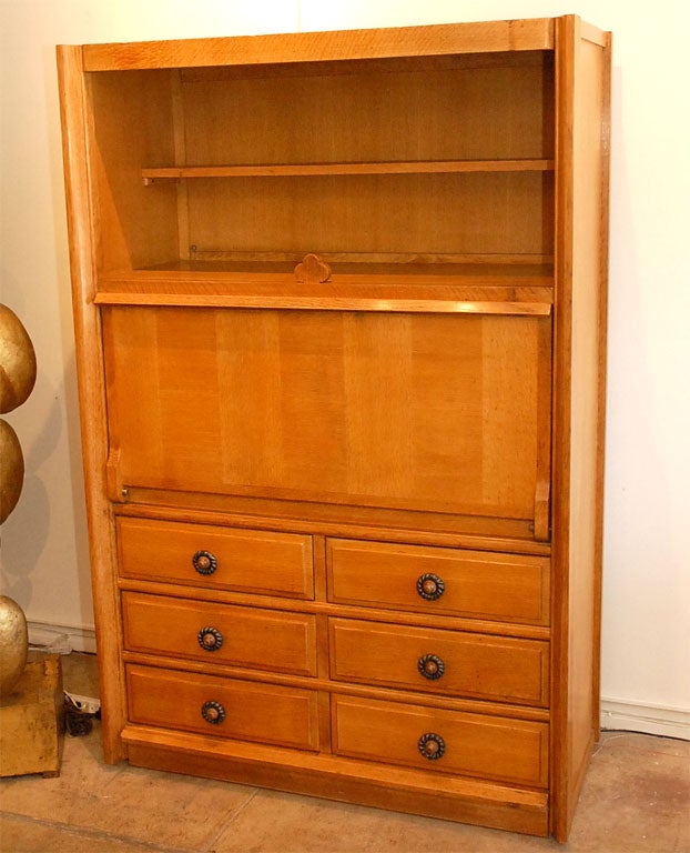 Oak secretary by Maurice Pre