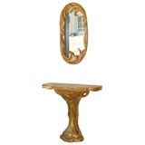 Art  Nouveau Style Mirror and Console