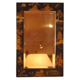 Chinoiserie Decorated Standing Mirror
