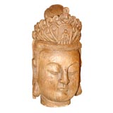 Wood Quan Yin Head