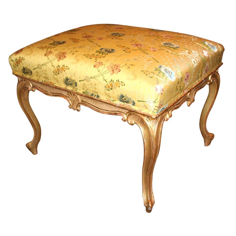 Fine George III ‘French Hepplewhite’ Giltwood Stool, circa 1780