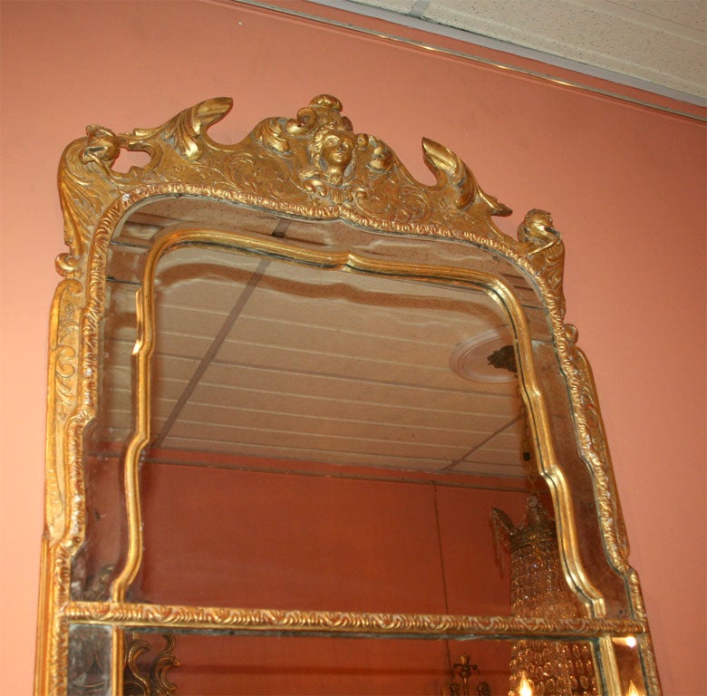 English Fine and Rare George I Giltwood Mirror