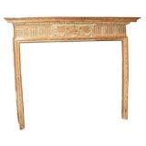 English Pine Carved Neo Classic Mantel, ca 1800