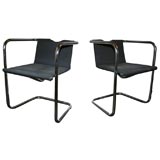 Mid-century Pair of Chrome Chairs
