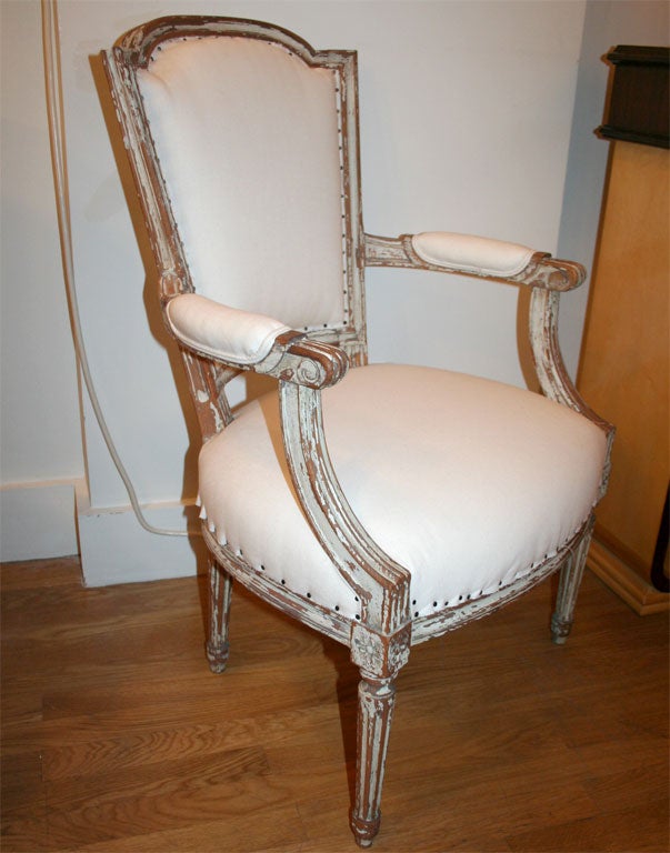 #3951 Pair of Louix XVI Style Arm Chairs
