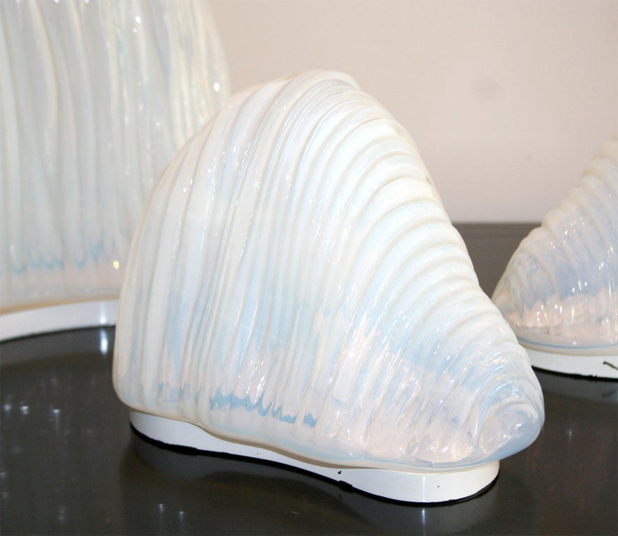 Group of 3 "Iceberg" table lamps from Mazzega, Italy