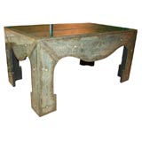 Asian inspired antique mirrored cocktail table