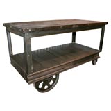 DOUBLE SHELF CART ON WHEELS
