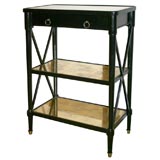 Three-Tiered Ebonized End Table Three-Tiered Ebonized End Table