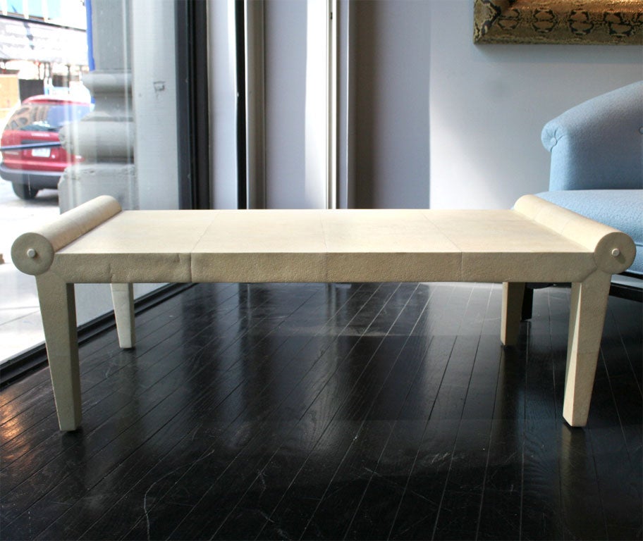 Exceptional Coffee Table Covered in Shagreen by Ron Seff