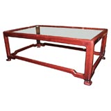 "Edo Coffee Table" in Mahogany by Karl Springer