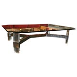 Coffee Table with Lucite and Chrome Base by Charles Hollis Jones