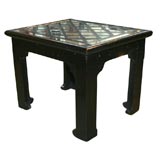 Antique French 19th Century Low Side Table with Mirrored Top