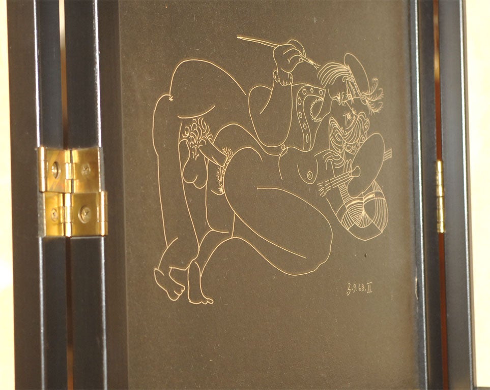 Mid-20th Century Erotic Picasso Print Screen