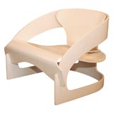 Joe Colombo Plywood Chair with Polyester Varnish