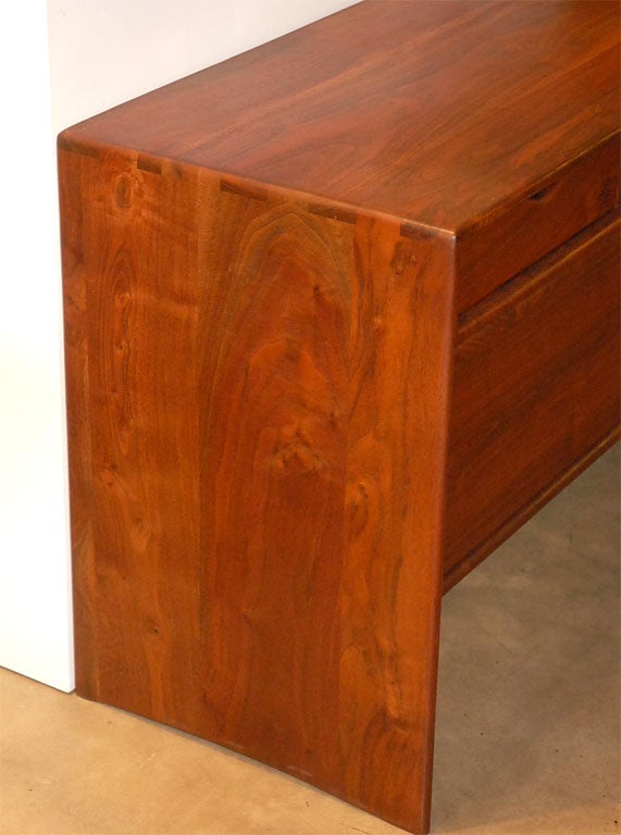 American Studio Walnut Credenza with File Drawers by Bruce McQuilkin