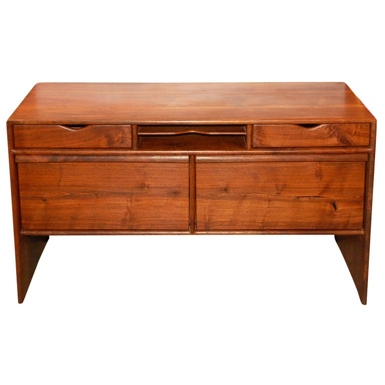 Studio Walnut Credenza with File Drawers by Bruce McQuilkin
