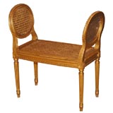 Giltwood Caned Window Seat