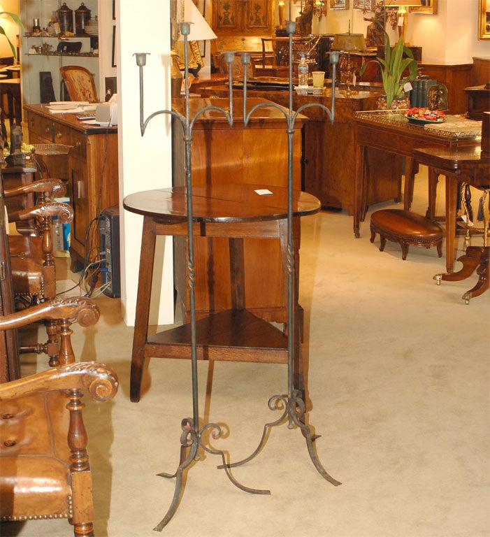Pair of Iron Candelabras