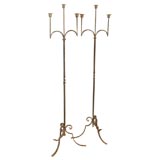 Pair of Iron Candelabras