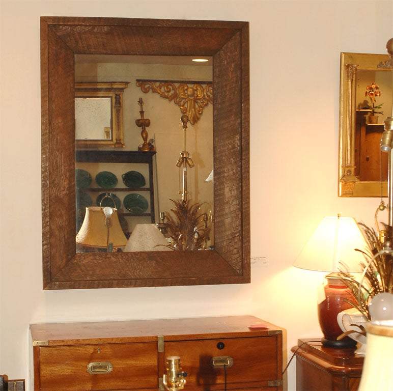 Arts & Crafts Rough Sawn Framed Mirror