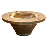INDUSTRIAL WOODEN FORM WITH GLASS TOP
