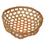 Antique 19THC RARE FORM BASKET WITH FRAGMENTS OF OLD GILDING PAINT