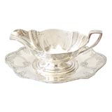 19THC STERLING SILVER TRAY&CREAMER/SUGAR