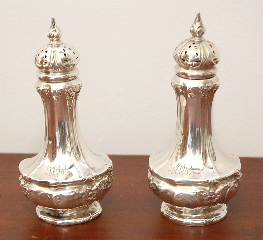STERLING SILVER SALT PEPPER SHAKERS