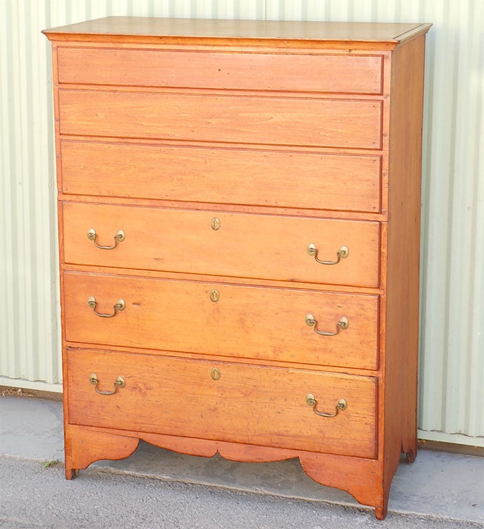 19THC  NEW ENGLAND  TALL  BLANKET CHEST
