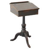 RARE 19THC ORIGINAL BLACK PAINTED LAP DESK STAND FROM NEWENGLAND