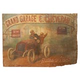 Hand painted Garage Advertising Sign