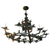 Oval Wrought Iron Chandelier